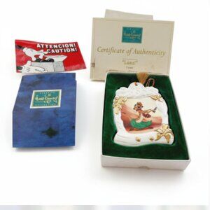 Rare Disney Lion King WDC Society Luau Timon 1998 Ornament COA IOB Collectible